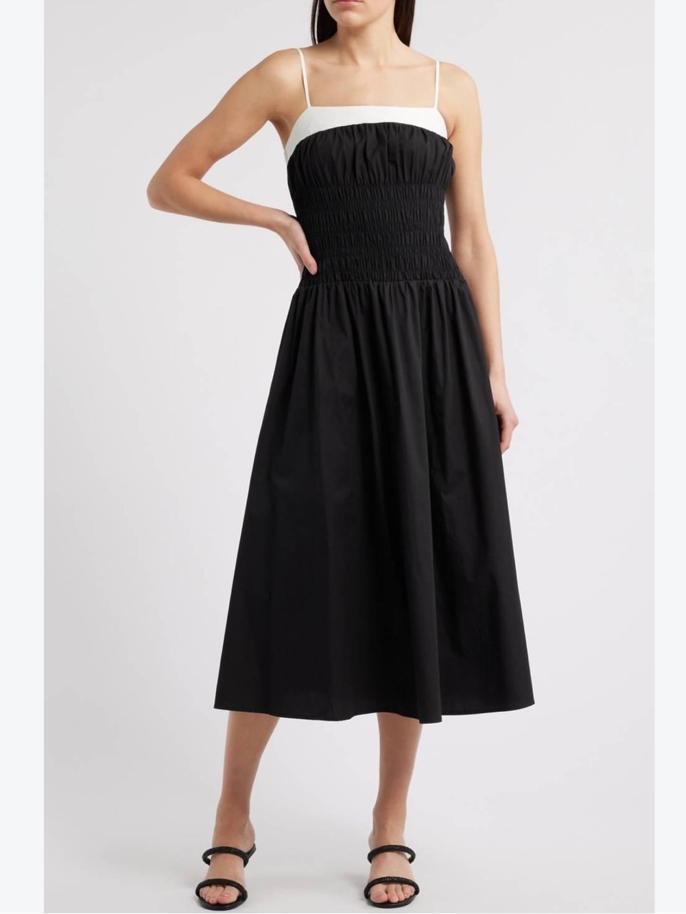 Moon River Alexandra Dress Smocked XL Classic Audrey Hepburn